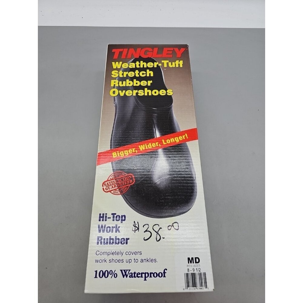 Work OverShoes, Hi Top Black Rubber Wider‎  Mens MD 8-9.5 New